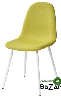 Стул CASSIOPEIA G064-14 салатовый, ткань/ белый каркас 
