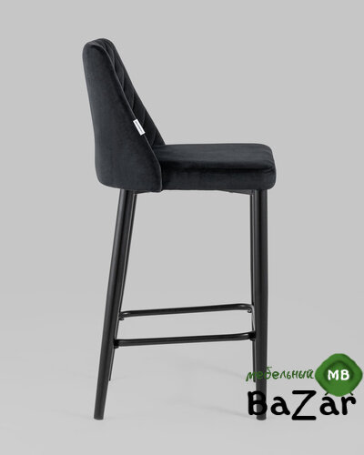 Стул полубарный Диего велюр черный