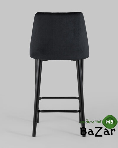Стул полубарный Диего велюр черный