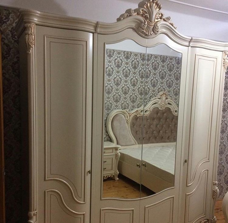 Спальня Беатрис беж с 5дв. шкафом