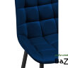 Барный стул Алст велюр синий / черный