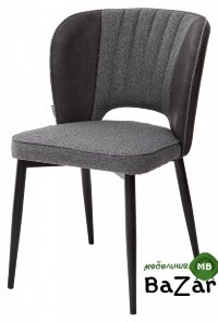 Стул HERMES TRF-09 серый кварц, ткань/ RU-08 антрацит, PU Стул HERMES TRF-09 серый кварц, ткань/ RU-08 антрацит, PU