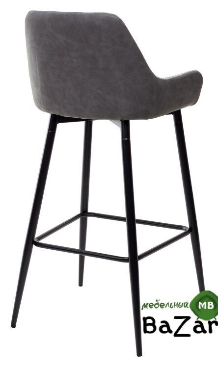 Барный стул PUNCH теплый серый TRF-08/ экокожа серая сталь RU-07