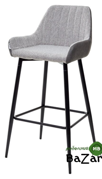 Барный стул PUNCH теплый серый TRF-08/ экокожа серая сталь RU-07