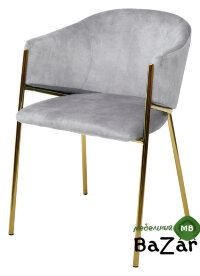 Стул DILL PK6015-03 (VBP203) античный серебристо-серый/ золотой каркас
