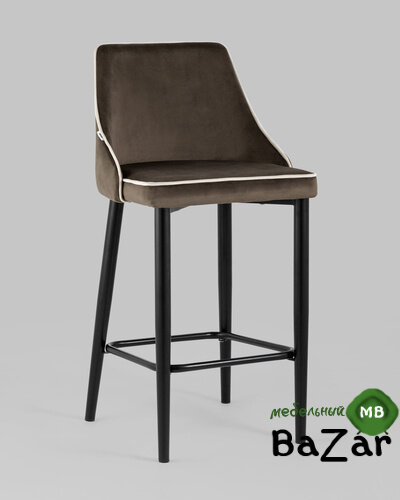 Стул полубарный Коби велюр коричневый