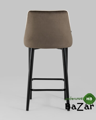 Стул полубарный Коби велюр коричневый