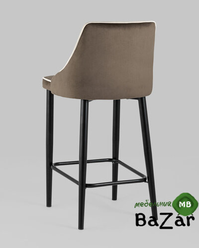 Стул полубарный Коби велюр коричневый