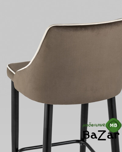 Стул полубарный Коби велюр коричневый