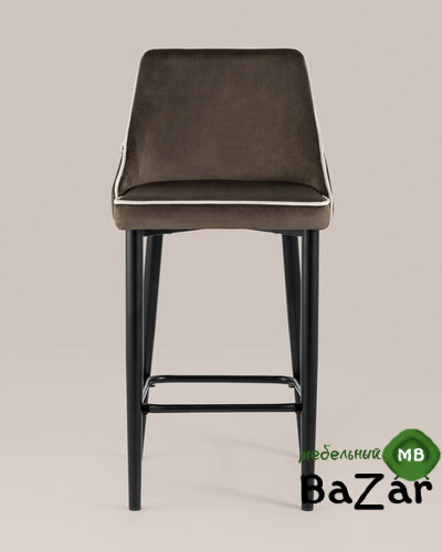 Стул полубарный Коби велюр коричневый