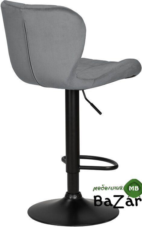 Стул барный BARNY BLACK (серый велюр (MJ9-75))
