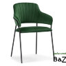 Стул Инклес темно-зеленый / черный глянец