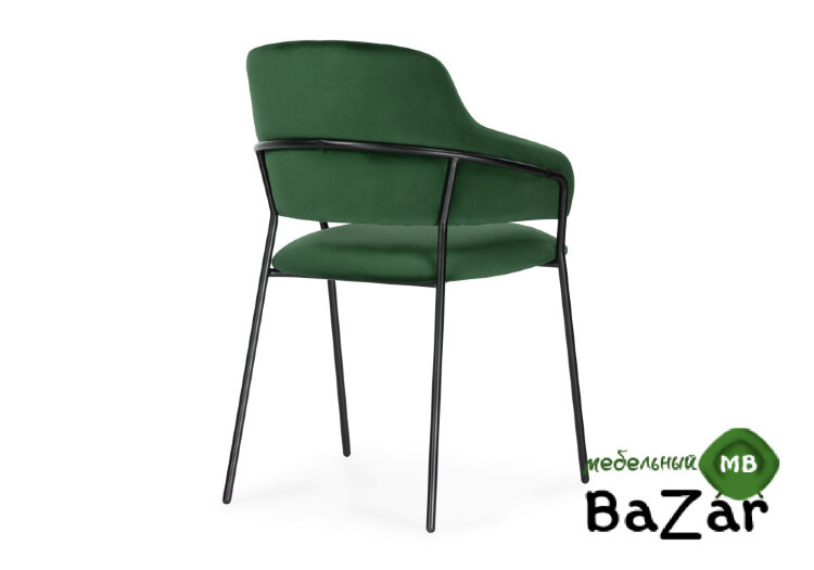 Стул Инклес темно-зеленый / черный глянец