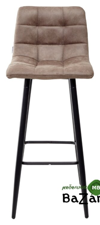 Барный стул SPICE MF-06 теплый серый, ткань микрофибра / белый каркас