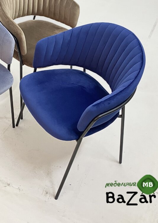 Стул GEMMA синий, велюр G062-49 