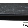 Стол Морис 140 Темно-серый мрамор матовый, керамика / черный каркас