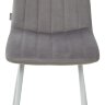 Стул DUBLIN G108-13 серебристо-серый, велюр / белый каркас