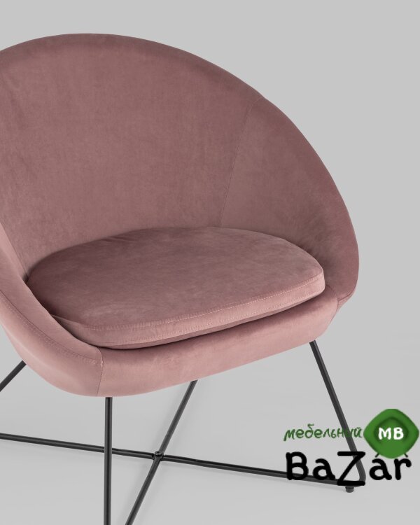 Кресло Колумбия пыльно-розовое