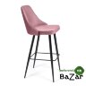 Стул барный KISH (mod. 714) коралловый barkhat 15 /черный