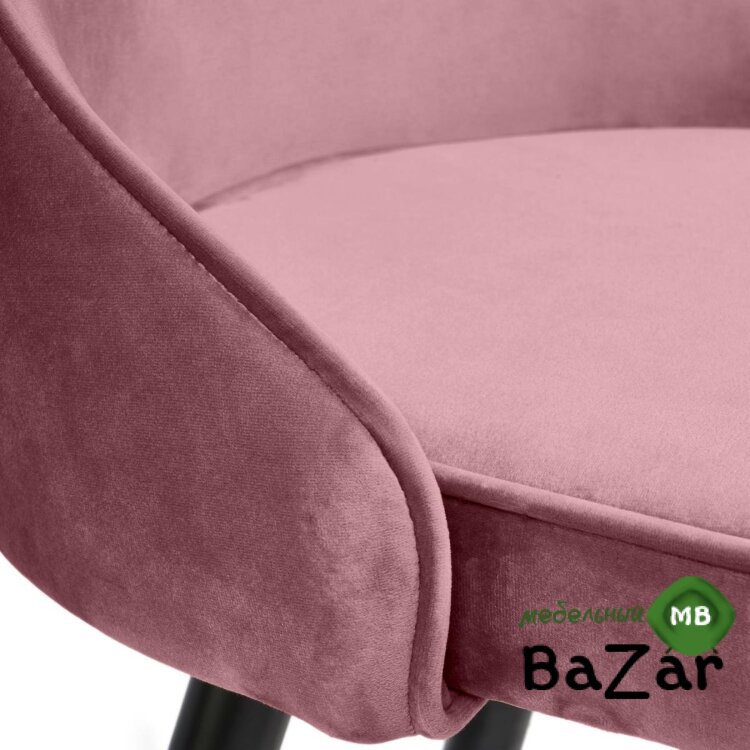 Стул барный KISH (mod. 714) коралловый barkhat 15 /черный