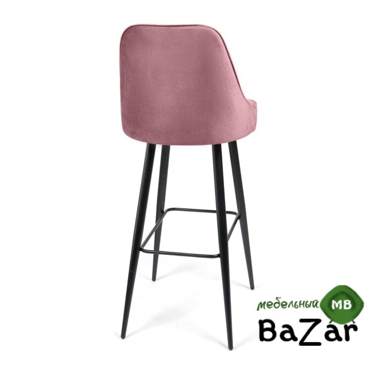 Стул барный KISH (mod. 714) коралловый barkhat 15 /черный