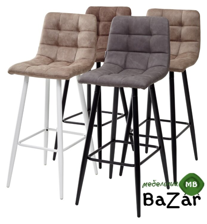 Барный стул SPICE MF-06 теплый серый, ткань микрофибра