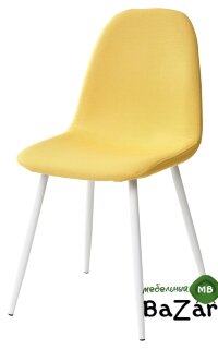 Стул CASSIOPEIA G064-25 желтый, ткань/ белый каркас 