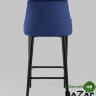 Стул полубарный Коби велюр синий