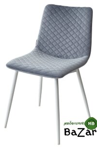 Стул TINTIN BLUVEL-06 BLUE / белый каркас Стул TINTIN BLUVEL-06 BLUE / белый каркас