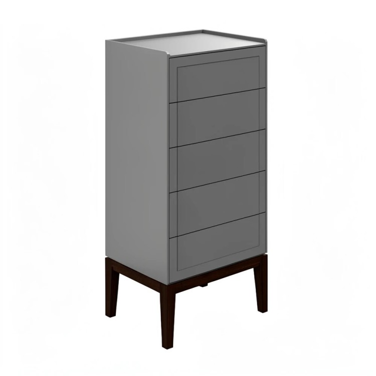 Комод высокий 5 ящиков MRS315G Серый