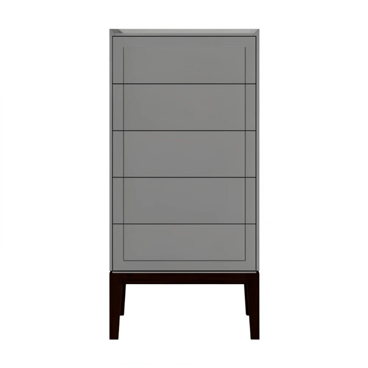 Комод высокий 5 ящиков MRS315G Серый