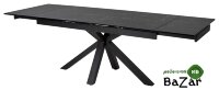 Стол ALTO 160 NERO KL-116 Черный мрамор матовый, итальянская керамика/ черный каркас