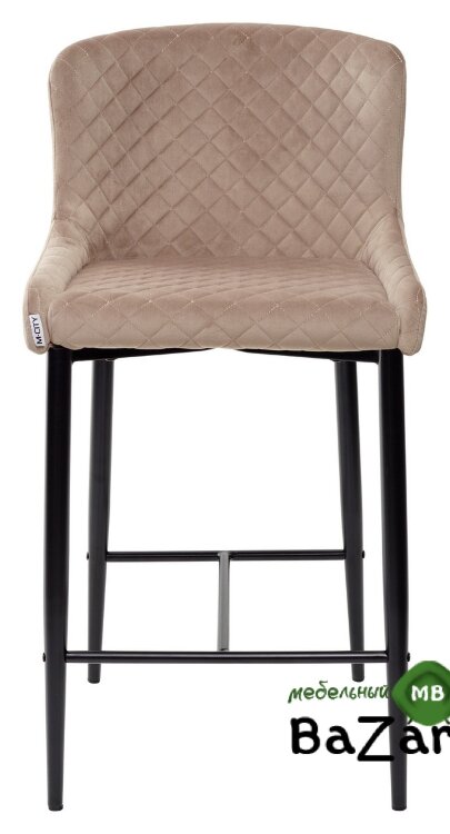 Полубарный стул ARTEMIS бежевый, велюр G108-74
