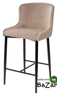 Полубарный стул ARTEMIS бежевый, велюр G108-74
