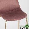 Стул барный Валенсия велюр пыльно-розовый золотые ножки