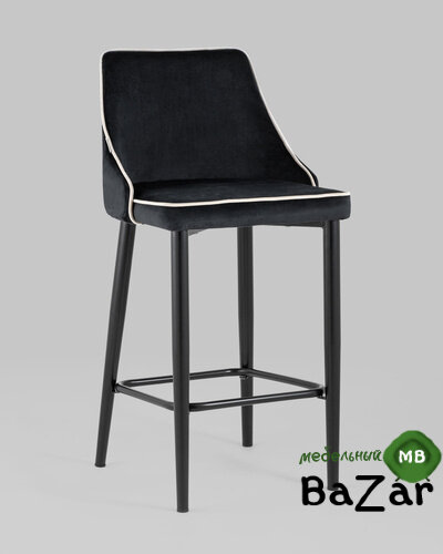 Стул полубарный Коби велюр черный