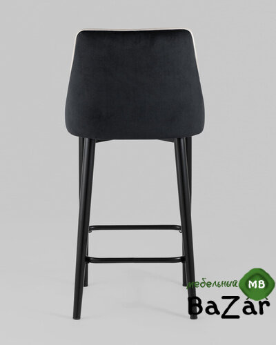 Стул полубарный Коби велюр черный