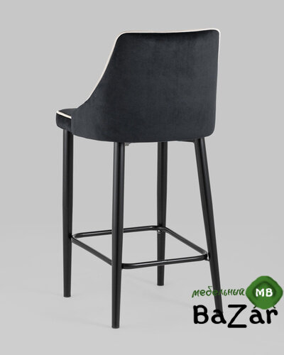 Стул полубарный Коби велюр черный