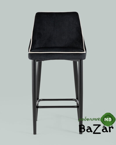 Стул полубарный Коби велюр черный