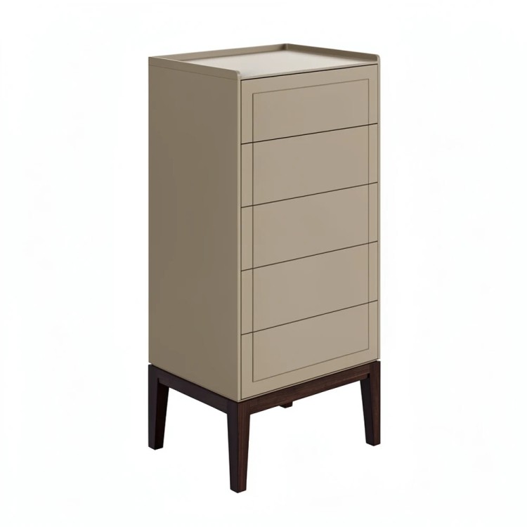 Комод высокий 5 ящиков MRS315Q Каменно-серый