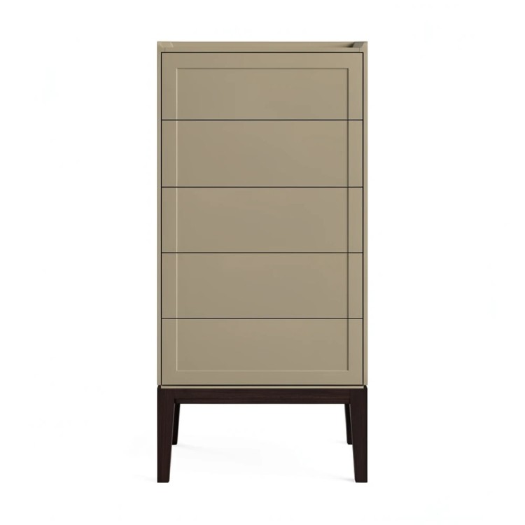 Комод высокий 5 ящиков MRS315Q Каменно-серый