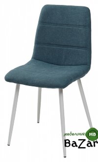 Стул HOWARD UF860-12B зеленый хром/ белые ножки, ткань