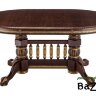 Деревянный стол Кантри орех с золотой патиной