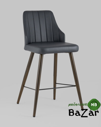 Стул полубарный Коналл экокожа антрацит