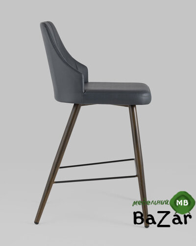 Стул полубарный Коналл экокожа антрацит
