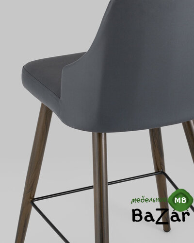 Стул полубарный Коналл экокожа антрацит