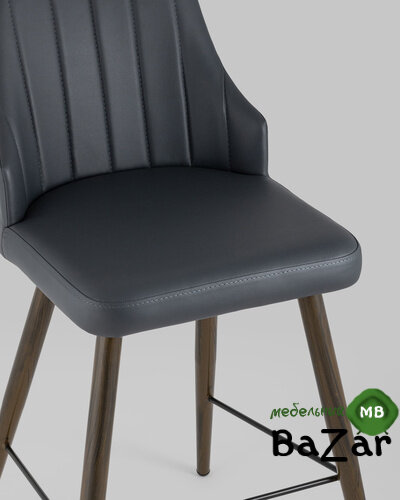 Стул полубарный Коналл экокожа антрацит