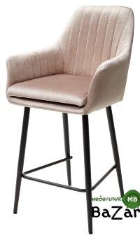 Полубарный стул Роден Blitz 05 Серо-бежевый, велюр (H=65cm)