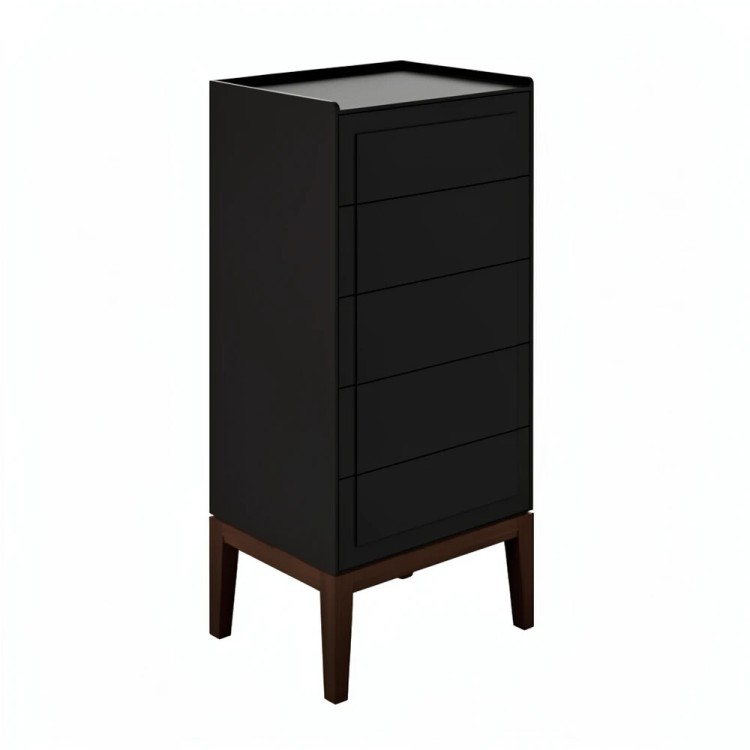 Комод высокий 5 ящиков MRS315BL Черный