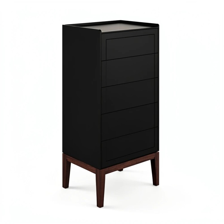 Комод высокий 5 ящиков MRS315BL Черный